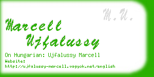 marcell ujfalussy business card